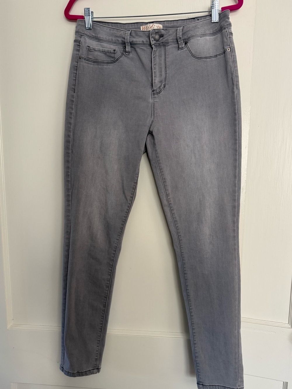 YMI Women's Grey Skinny Jeans - High Rise Stretch